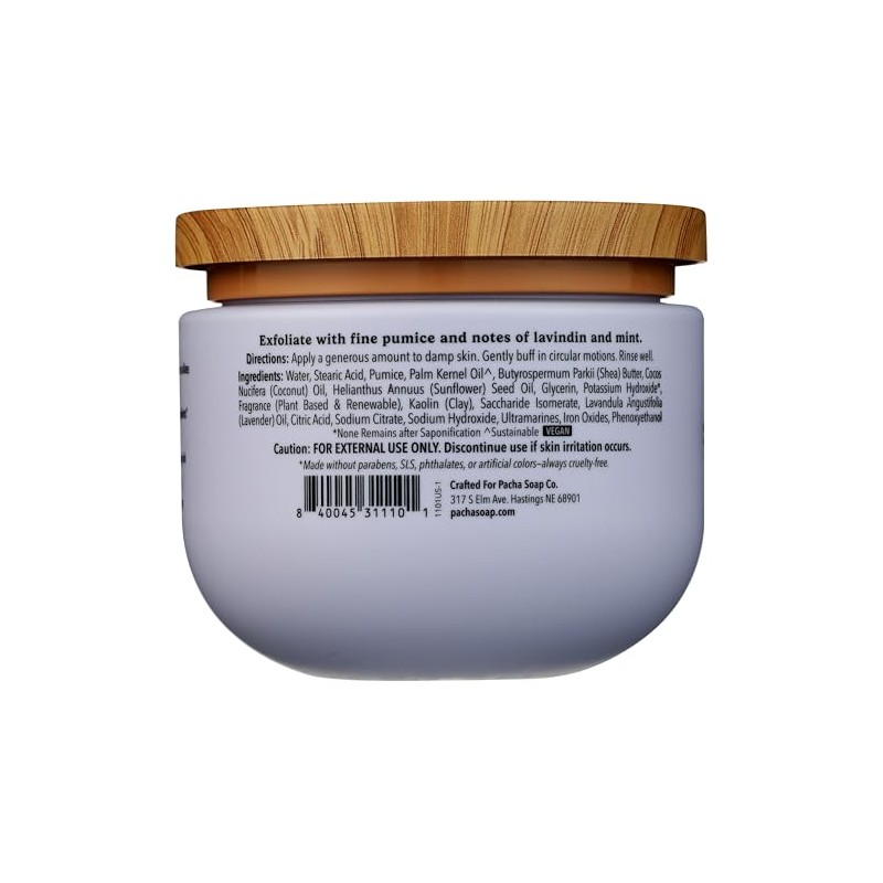 PACHA SOAP French Lavender Body Scrub, 15 OZ