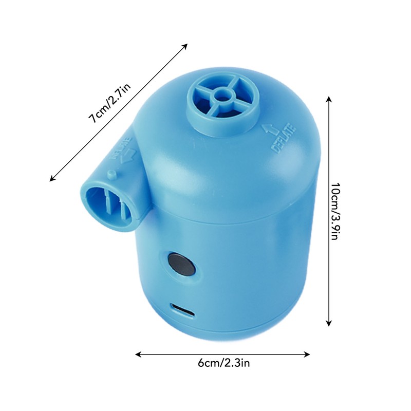 Electric Air Pump Portable Blue Inflator Deflator Pump Perfect for