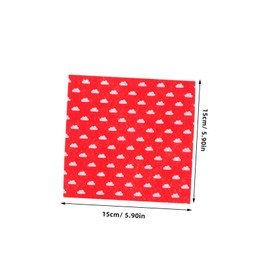 TEHAUX Flower Dot Printed Square Nonwoven Fabrics 20pcs for DIY Sewing Projects Random Style