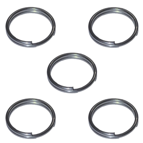 CLAN Titanium Alloy Ring Set, Lightweight, Strong, Rustproof Ring, TC4 Titanium (Ti) (Diameter 10mm, Inner Diameter 7.8mm, 5 Pieces, Silver)