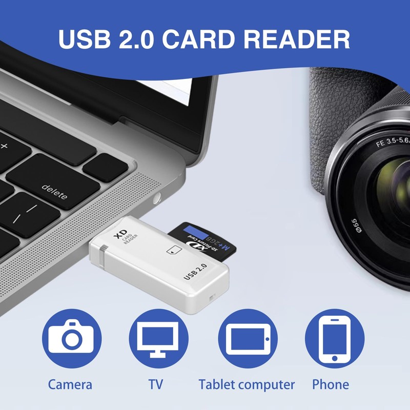 Ninnyi Usb 2.0 Xd Portable Flash Card Reader, Xd Picture