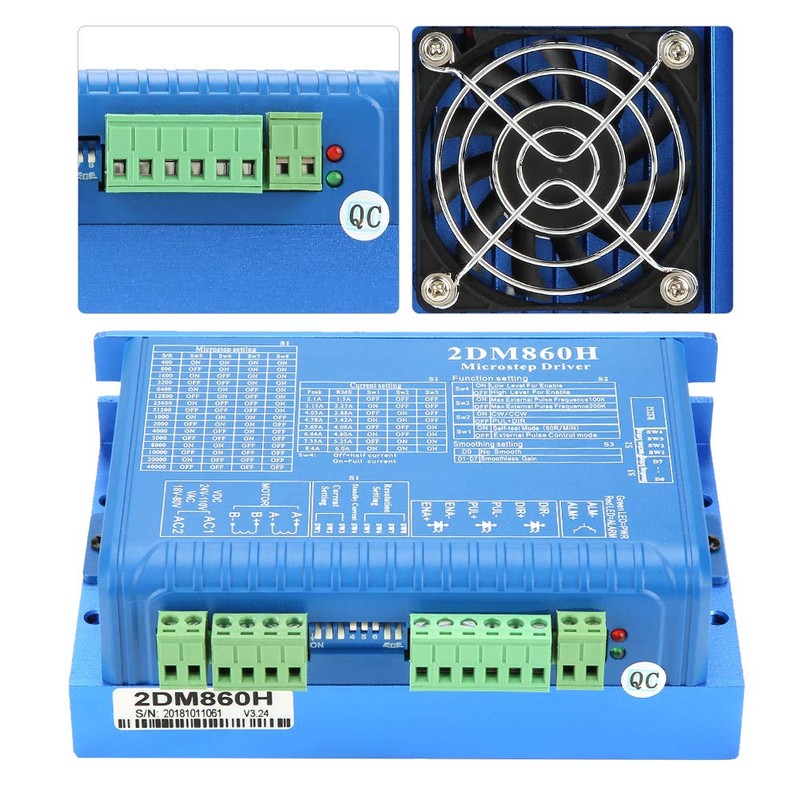 Stepper Motor Driver,CNC 2DM860H Digital Two Phase Stepper Motor Driver