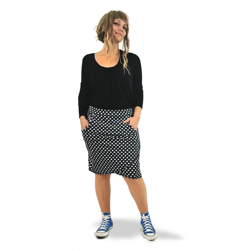 JULENDO Sewing Pattern Jersey Skirt in Wrap Look Pia Size