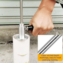 PVC Inside Pipe Inside Cutter Set, Stainless Steel Internal Pipe Cutter Tool with Diamond Grit Cutting Wheel and Handle, 7 Inch Adjustable Cut Depth Fit for 1-1/2 Inch to 8 Inch PVC Pipes