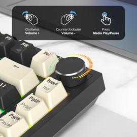 SbocKeeb 75% Wireless Creamy Mechanical Keyboard, Hot Swappable Custom Keyboard, RGB Backlit Gasket Gaming Keyboard, 2.4G/BT5.0/USB-C Mechanical Gaming Keyboard, Pre-lubed Linear Gray Cream Switches