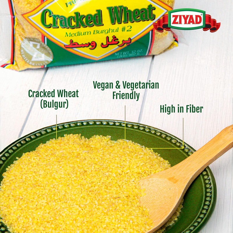 Ziyad Cracked Wheat Number 2 Medium Bulgur, Bread Filler Perfect