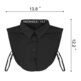 KLOLKUTTA Fake Collar Detachable Collars Blouse Dickey Collar Half Shirts False Collars for Girls and Women Favors, White & Black