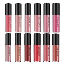 12 Color Cream Texture Waterproof Lipstick, Lip Gloss Lip Lust Creme, Long Lasting Universal Full-Coverage Lip Color, Wear Non-Stick Cup Not Fade...  