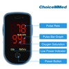CHOICEMMED Finger Pulse Oximeter - Blue Blood Oxygen Monitor with