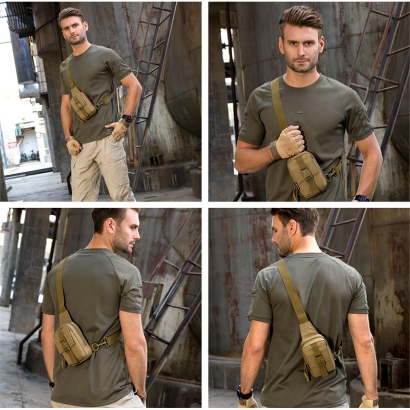 Mini Pechera Bandolera Táctica Premium Bolso Para Celular (Verde)