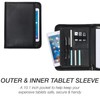 Samsill Professional Padfolio, Faux Leather Junior Portfolio with Zipper, 10.1