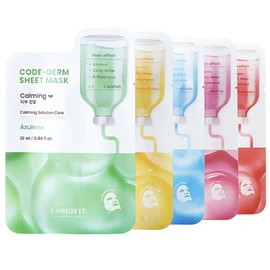 LABIOTTE Code-derm Sheet Mask 25ml*10ea [Calming/Brightening/Moisture/Revital/Nourishing], Type:04 Peptide/Revital