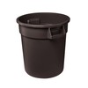 10 Gallon Brown Round Commercial Trash Can / Ingredient Bin,