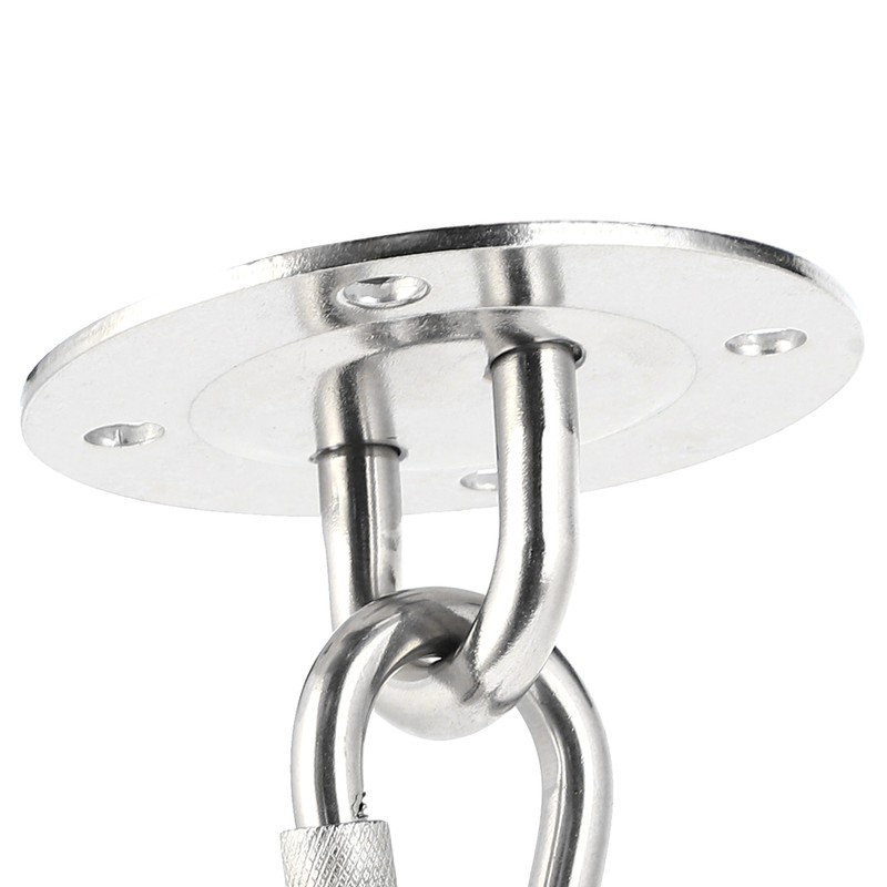 Stainless Steel Hammock/Swing Hanging Kit Ceiling Mounting Plate Snap Hook