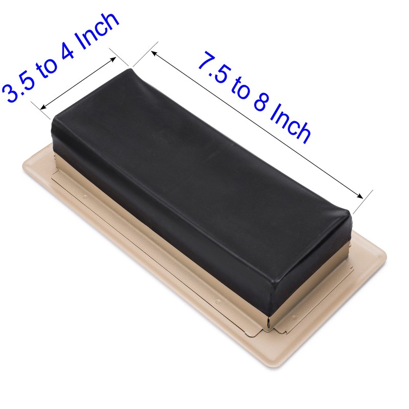 TriJag Rubber Vent Cover, 4 x 8 Inch, 3-Pack, Black,