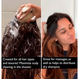 Cricket Scalp Massage and Shampoo Brush, Scalp Care, Scrub, Exfoliate, at Home, Salon, Beige