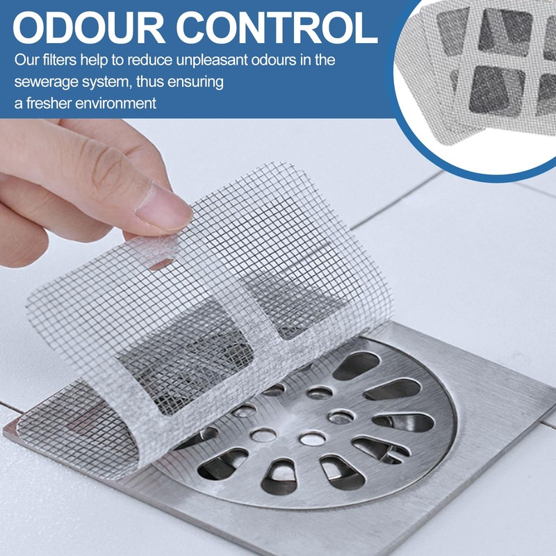 Landrain Pack of 40 Multifunctional Disposable Sewer Filter Bath Hair