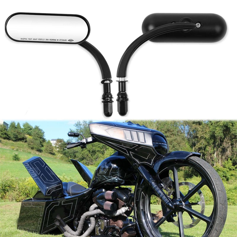 8mm 10mm Motorcycle Mini Black Sportster Mirrors Compatible with Honda