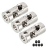 sourcing map 3pcs 5mm to 5mm Inner Dia Rotatable Universal
