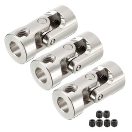 sourcing map 3pcs 5mm to 5mm Inner Dia Rotatable Universal Steering Shaft U Joint Coupler L23XD11