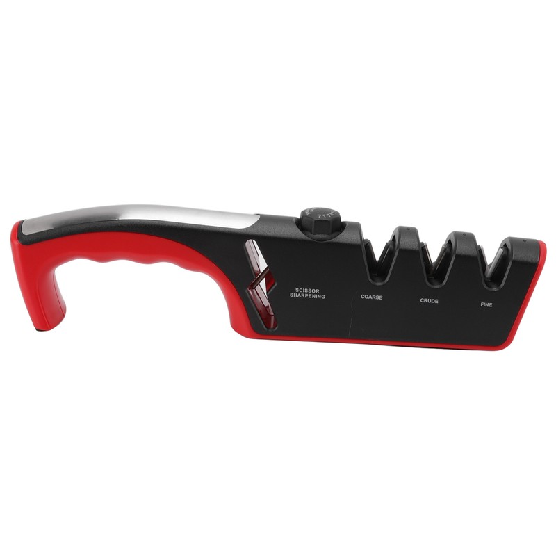 Knife Sharpener Diamond Black Ergonomic Multifunctional Adjustable 3 Stages Kitchen