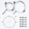 Beekeg Stove Pipe Holder, Mounting Clamp with Dowels, Throttle Valve,