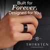 Thorsten Vulcan Black Tungsten Carbide Men’s Wedding Ring – Flat