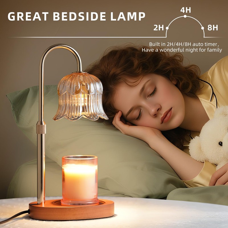 Candle Warmer Lamp with Timer: Adjustable Dimmable Height Adjustable Warming