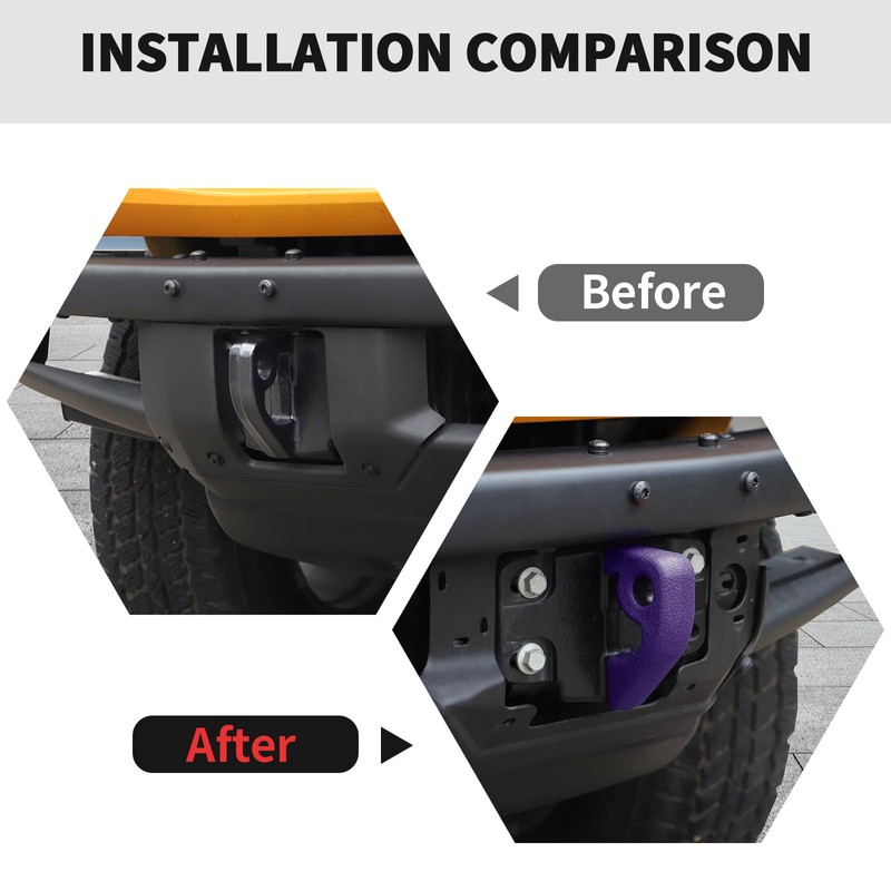 RT-TCZ Tow Hook Covers Bumper Tow Hook Covers Rubber Protector