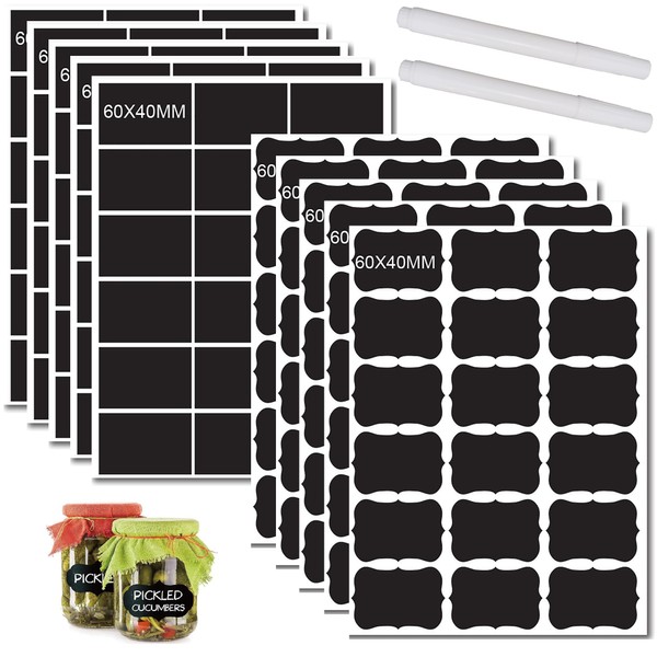 Chalkboard Labels for Food containers, 180 Pcs Label Stickers with