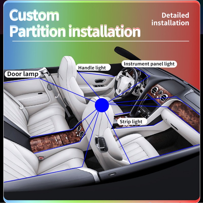 Car Lights Interior Smart Car Led Light with Remote Controller