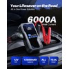 AUTOONE 6000A Jump Starter with Air Compressor (All Gas/10L Diesel),