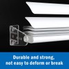 2 Inch 8pcs Blinds Hold Down Brackets, Clear Plastic Door