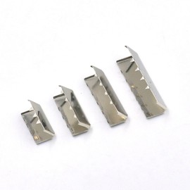 10 Pcs Belt End Tip Buckle 1 1/4" 32mm Metal Nickle for Cotton Webbing Tag Bag Nickle
