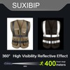 High visibility reflective safety vest multi pockets Hi-vis vest workwear