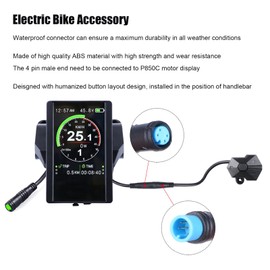 RiToEasysports 4 PIN Bike Conversion Switch Button Switch Handlebar Control for Bafang P850C Mid Mount Motor Display Panel Electric Bicycle Modification Accessories Ride