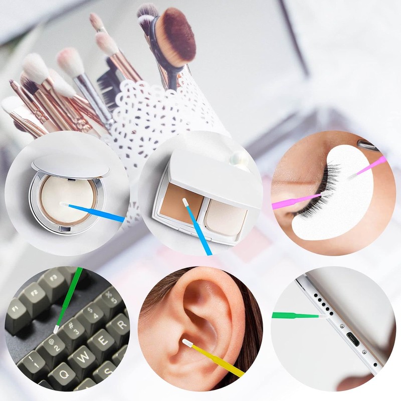 100 Microcepillos Aplicadores, Microcepillos Para Pestañas, Cepillos Desechables Para Extensiones