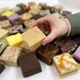 Valley Fudge, Cookie Butter Crunch, Fresh Artisan Fudge, Real Butter, Gourmet Candy, Half Pound Package