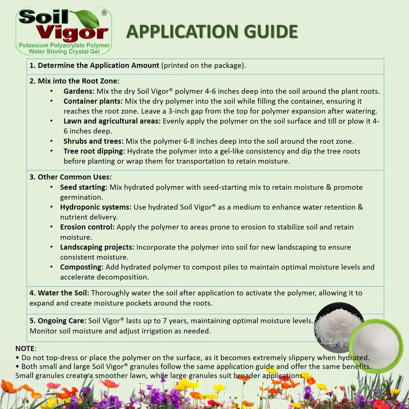 Soil Moist SAP Super Absorbent Polymer Helps Plant Growth and