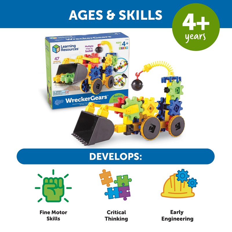 Learning Resources Gears! Gears! Gears! WreckerGears, STEM Activities, Fine Motor