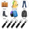 8 Pcs Black Zipper Pull Replacement for Jacket Zipper Slider