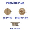 Pool Fence Deck Sleeves & Hole Caps – Tan 6