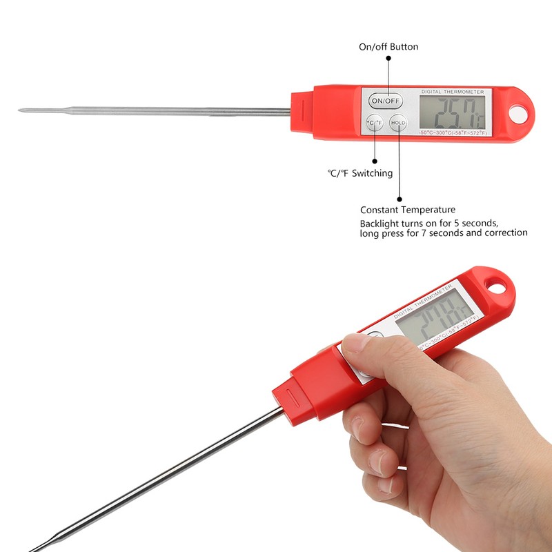Probe Type Digital Food Thermometer Portable BBQ Barbecue Temperature Meter