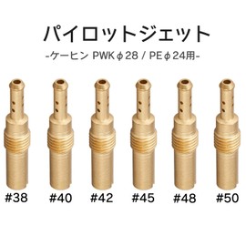 Pilot Jetsetmoto PWK28 / PE24 Keihin #38#40#42#45#48#50 (28mm x 5 mm) Pilot Jet Set for PE22/24/PWK28/CR Mini 22 Carburetor VFR400/RVF400/CBR250RR and More with Storage Case