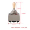 Yibuy Metal 3 Way Toggle Switch Guitar Toggle Switch Chrome