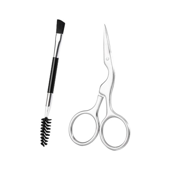 Beaupretty 2Pcs Eyebrow Grooming Tool Set Precision Eyebrow Scissors and