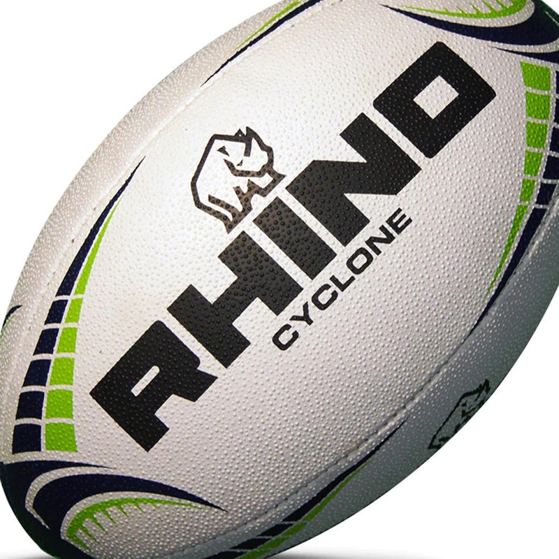 Rhino Cyclone Rugby Ball, Fluo Yellow, Size 3