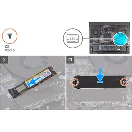 Deal4GO M.2 2280 SSD Support Bracket Thermal Shield Heatsink 7N3CY Replacement for Dell Alienware M18 R2 R1 M16 R2 R1 (Upgrade Edition)