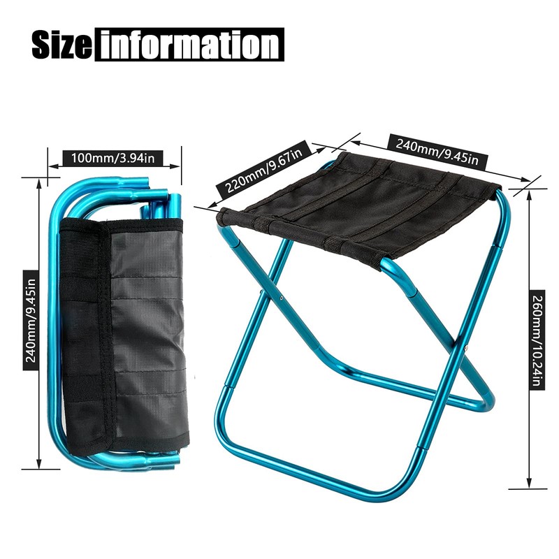 LYHLYA - Mini taburete plegable portátil, pequeño taburete de camping