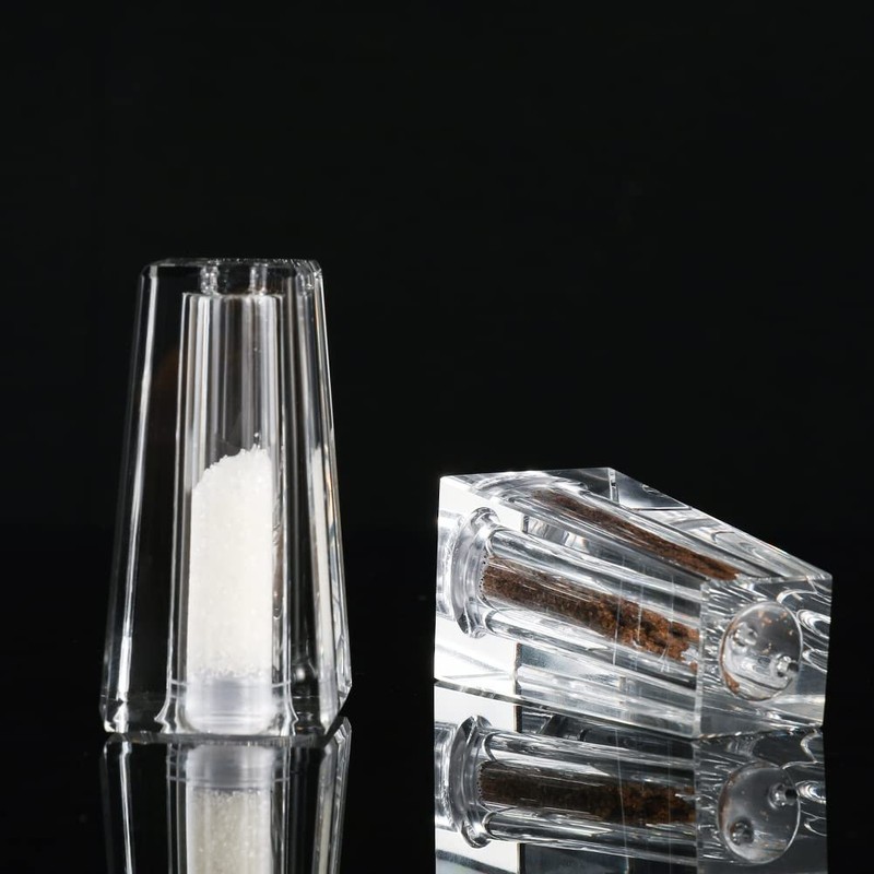Maxistal Salt and Pepper Shaker Set Spice Dispenser Refillable Design